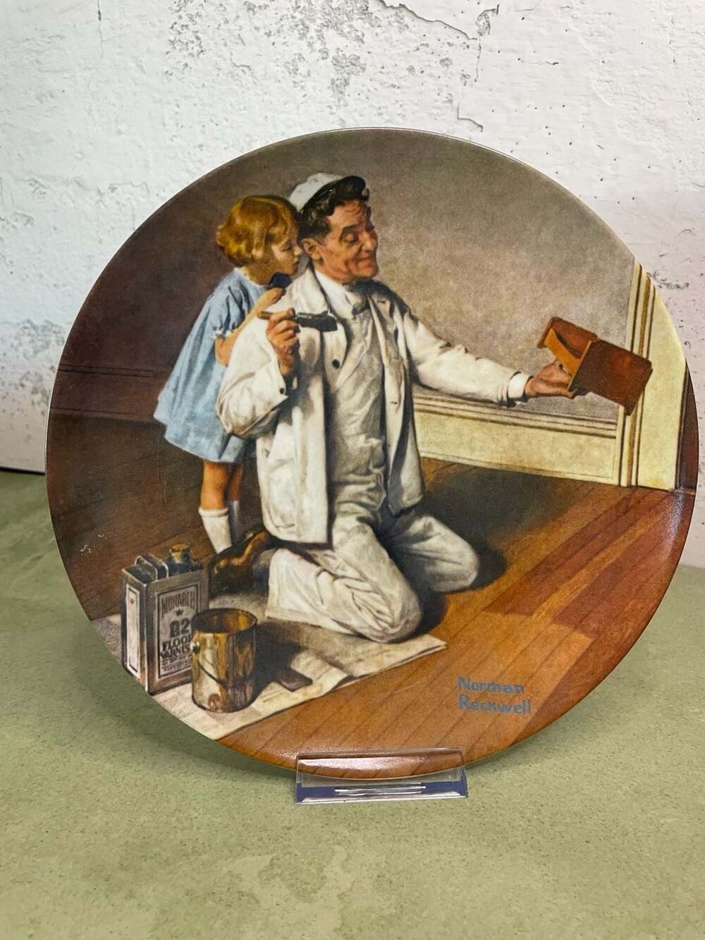 Edwin M. Knowles Norman Rockwell The Painter Collector Plate 1983